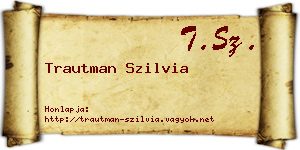 Trautman Szilvia névjegykártya