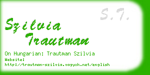 szilvia trautman business card